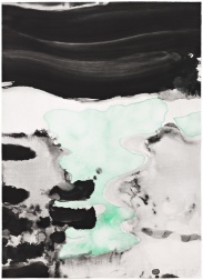 "Flowing Water with Green Reflection 1" (2014) by Jian-Jun Zhang