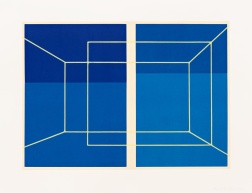 "Lit Lines on Four Blues" (2003) by Kate Shepherd 