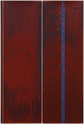 "Diptych Red" (2008) by Pat Steir