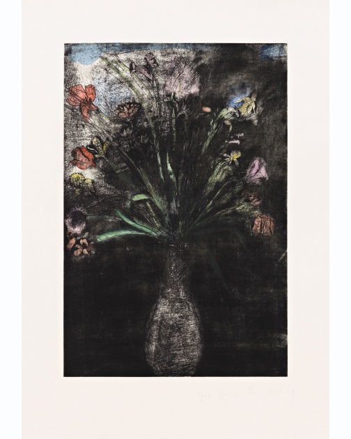 "Hand-colored Flowers, State II" (1973-1989) by Jim Dine