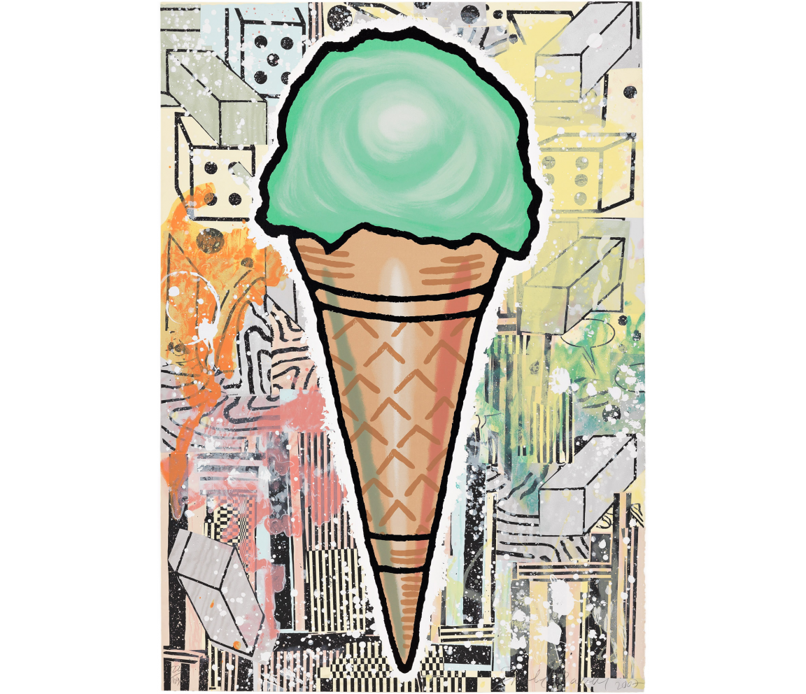 "Green Cone" (2007) by Donald Baechler