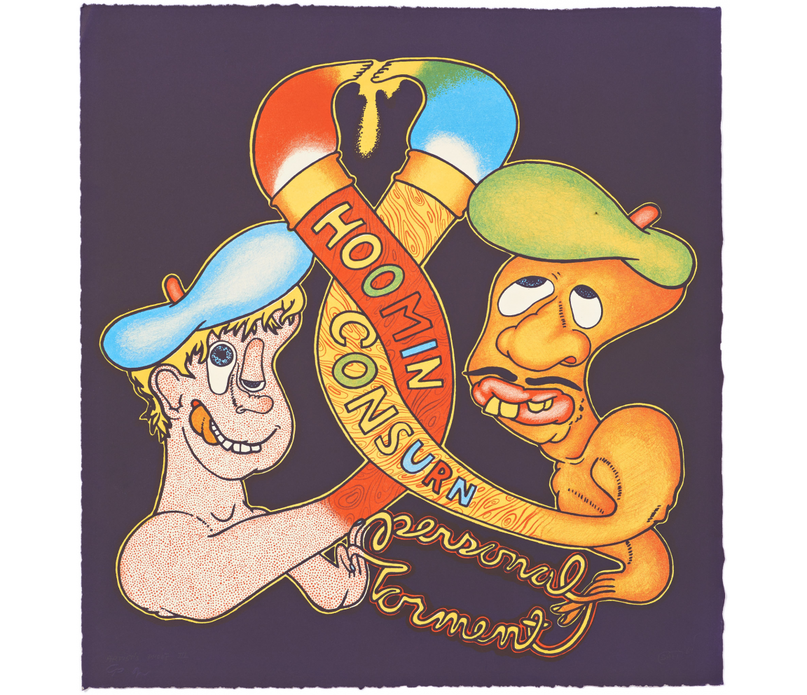 "Hoomin Consurn / Personal Torment" (1969) by Peter Saul