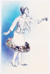 "Dessert Skirt (Blue and White)" (2013) by Will Cotton