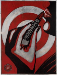 "Kiss Me Deadly (Plate)" (2012) by Shepard Fairey