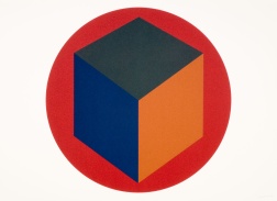 "Centered Cube within Red Circle" (1988) by Sol LeWitt