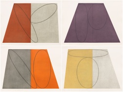 "Plane/Figure Series, Folded I, II, III, IV" (1993) by Robert Mangold