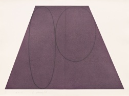 "Plane/Figure Series, Folded II (Purple)" (1993) by Robert Mangold 