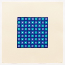 "Radiant Blue Squares" (2017) by Yasu Shibata