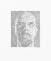 "Self-Portrait/Scribble/Etching" (2001) by Chuck Close