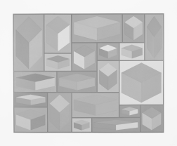 "Distorted Cubes (D)" (2001) by Sol LeWitt