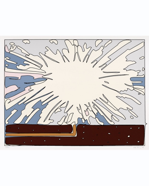 "Exploding Cell (In progress) E" (1994) by Peter Halley
