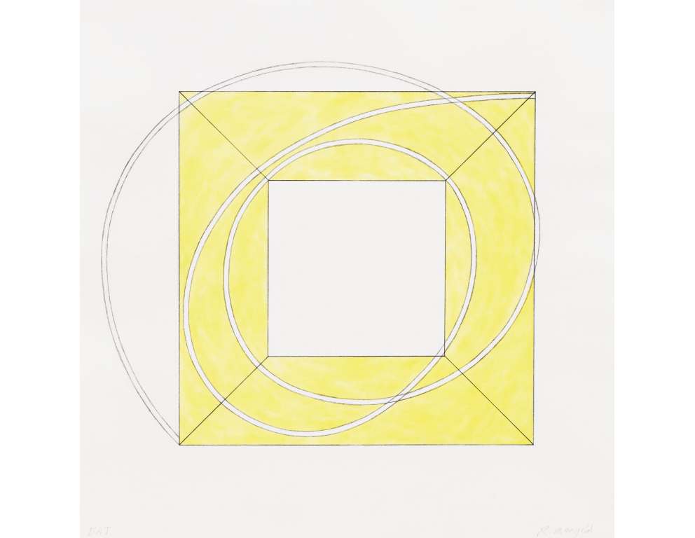 Example of aquatint: Robert Mangold "Framed Square with Open Center A"