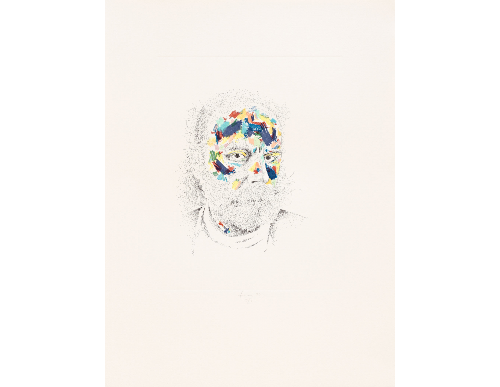 Example of engraving: Lucas Samaras "Self-Portrait #7" 