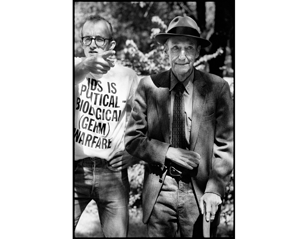William S. Burroughs and Keith Haring, Lawrence, Kansas 1987  (Photograph © Kate Simon)