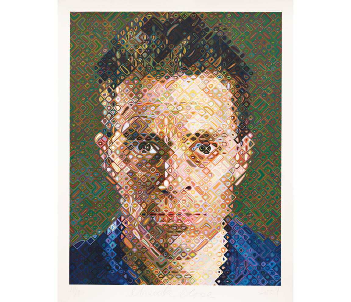 "James" (2004) by Chuck Close