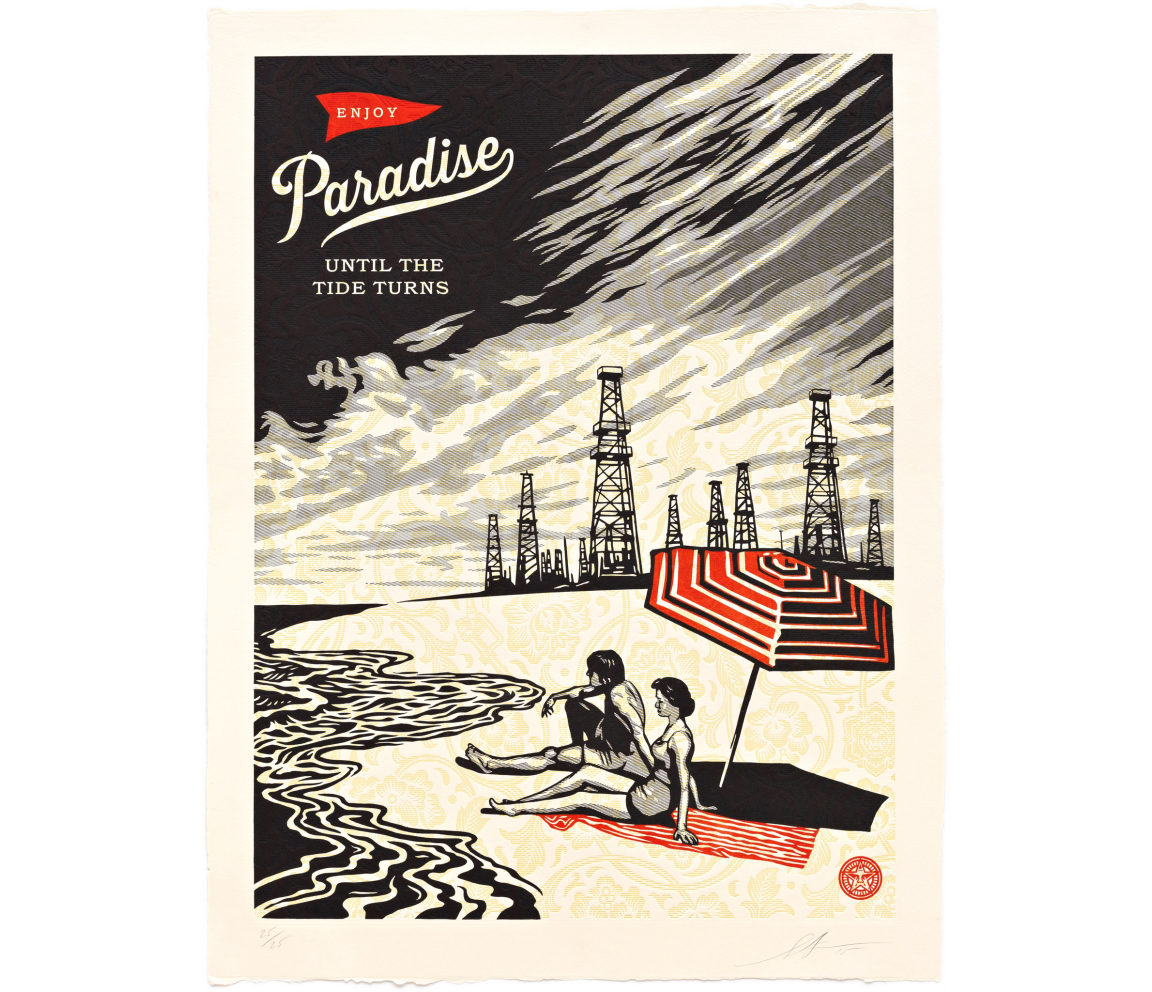 "Paradise Turns" (2015) by Shepard Fairey